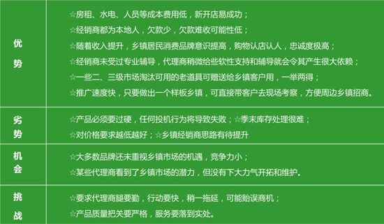 鄉鎮市場SWOT分析